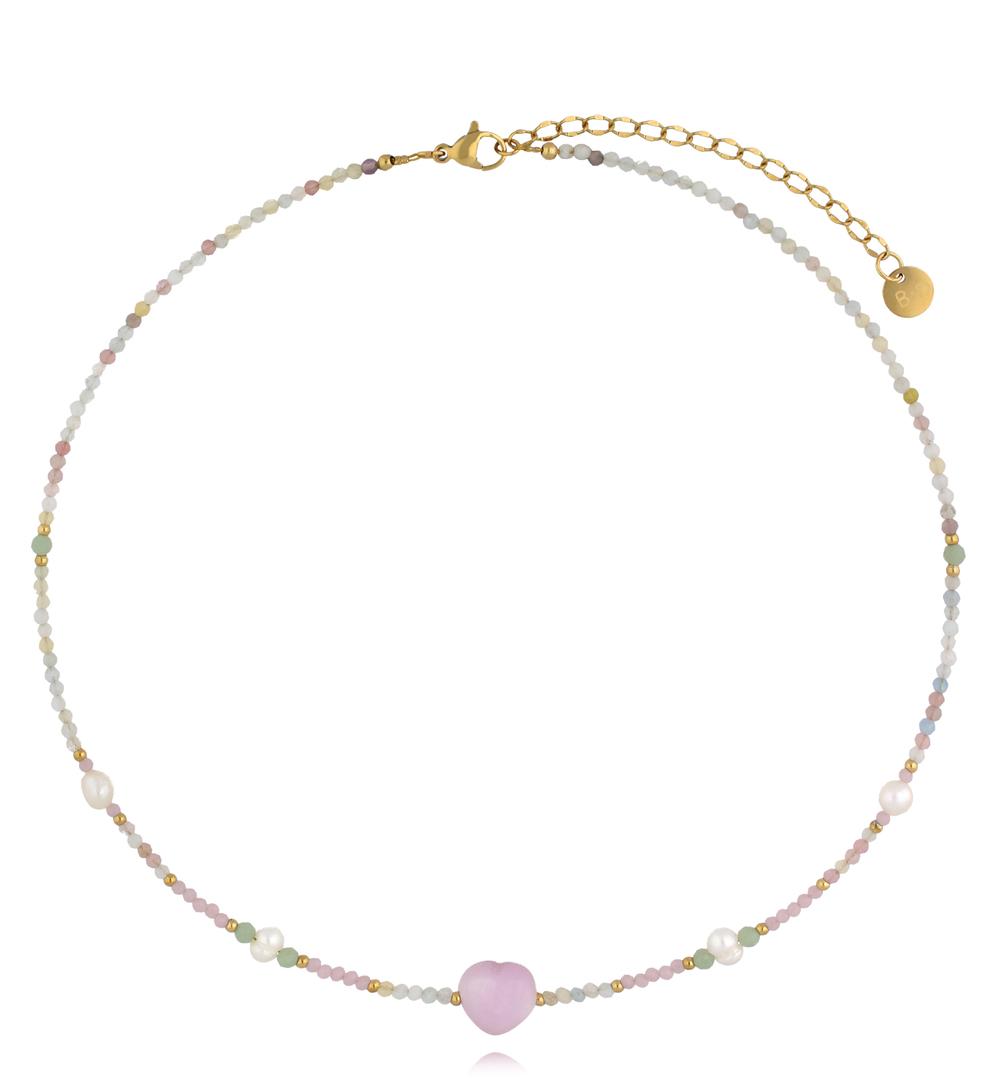 Naszyjnik z morganitami i kunzytami NPA1540