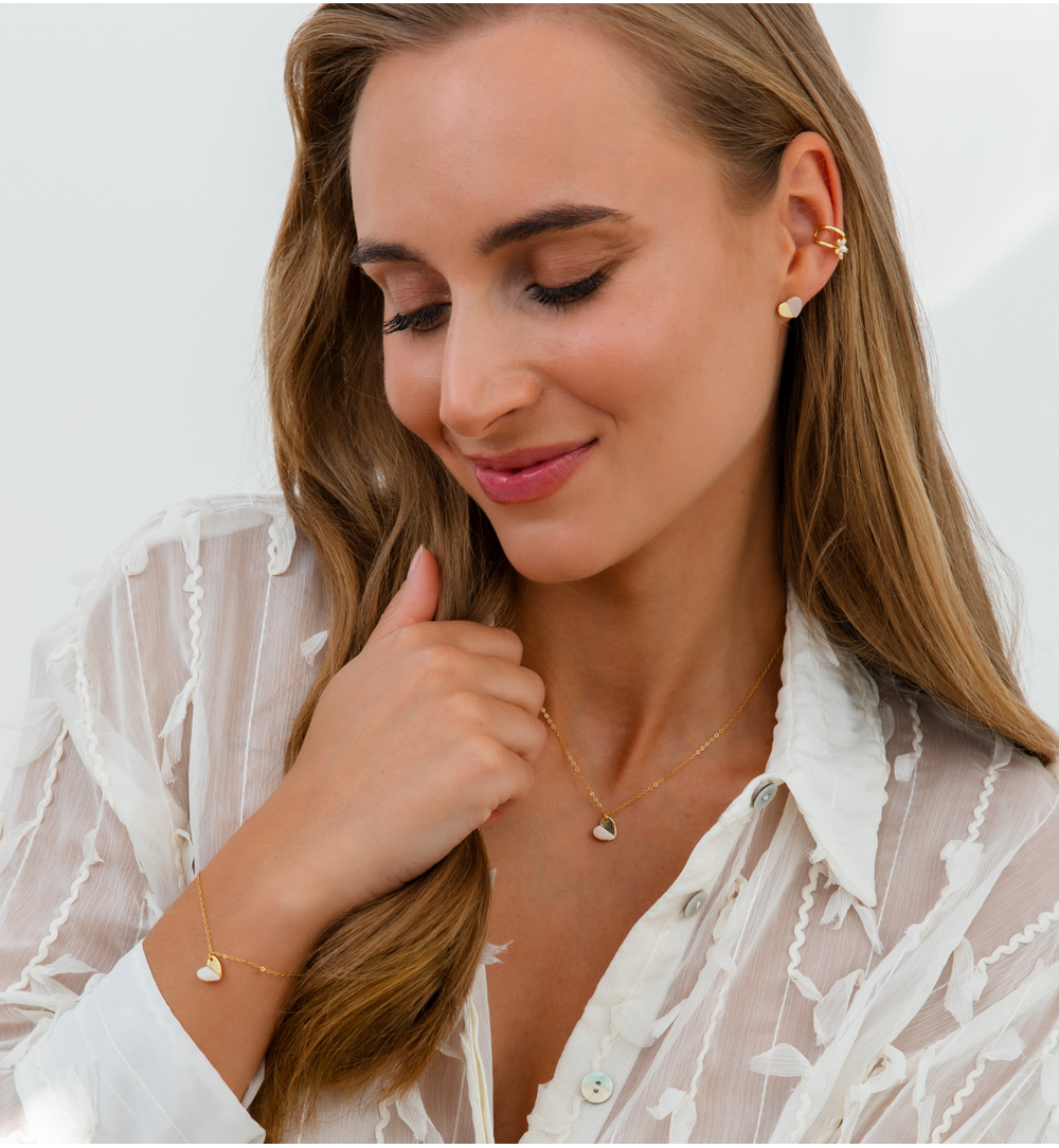 Naszyjnik z sercem złoty NLT0001