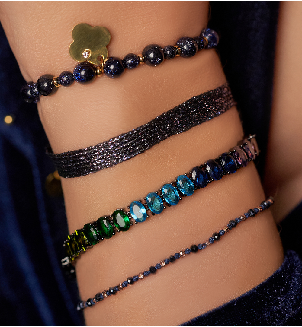 Bransoletka z tasiemką granatowa Glow Up BSC1921