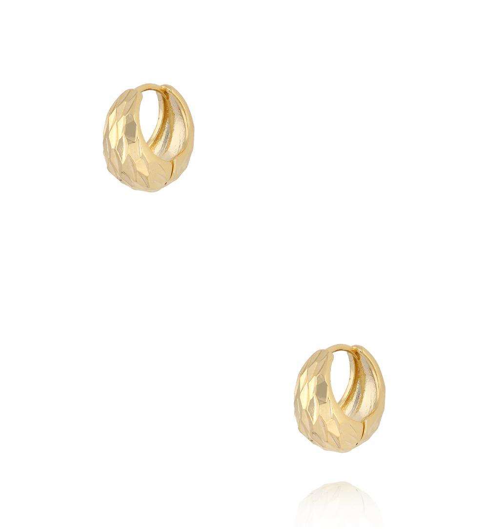 Zestaw kolczyków kółek w złotym wykończeniu KLU0168