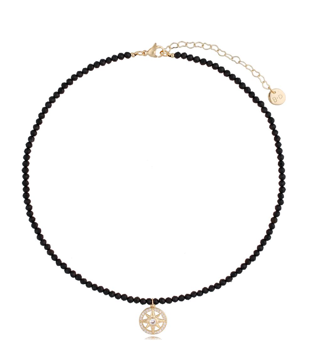 Naszyjnik z czarnymi turmalinami Layla NTW0447