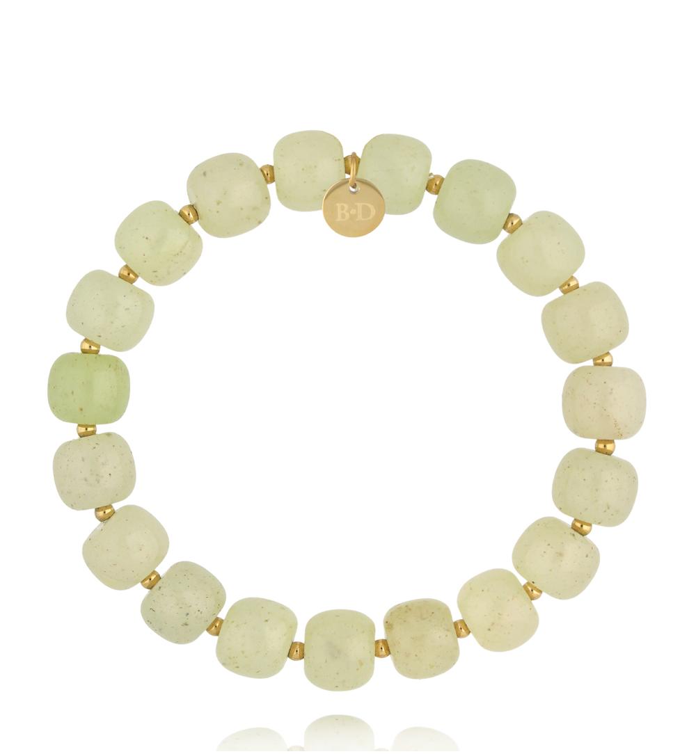 Bransoletka z pistacjowymi jadeitami BPA0671