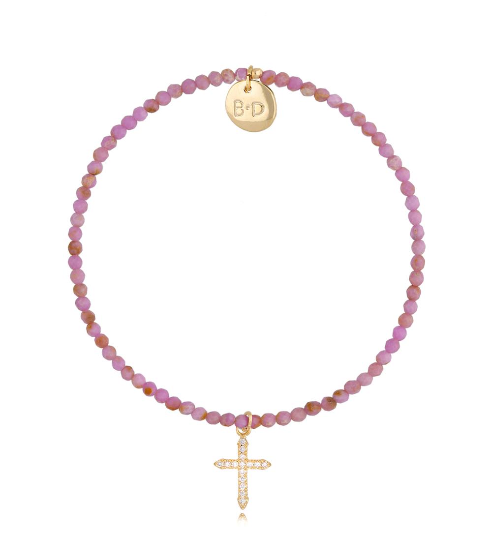 Bransoletka z fosfosyderytami i krzyżykiem Lifestyle BTW1120