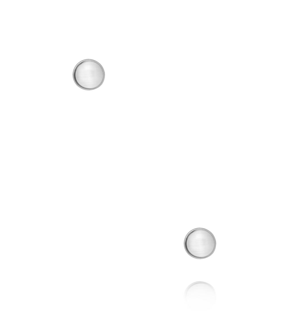 Zestaw kolczyków srebrnych – kwiatek, perełkowe kółko i cyrkonia KSY0423