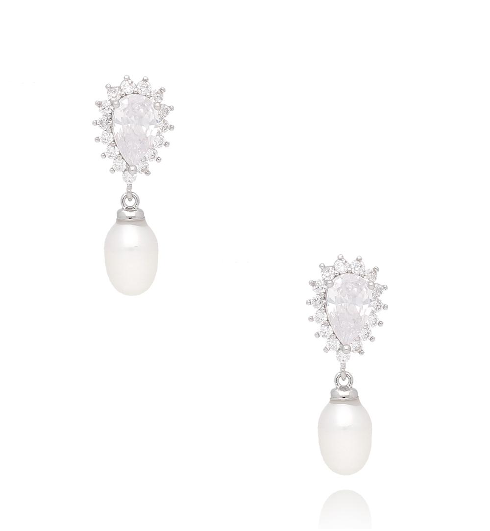 Kolczyki srebrne z perełkami Cleuza KSS1632