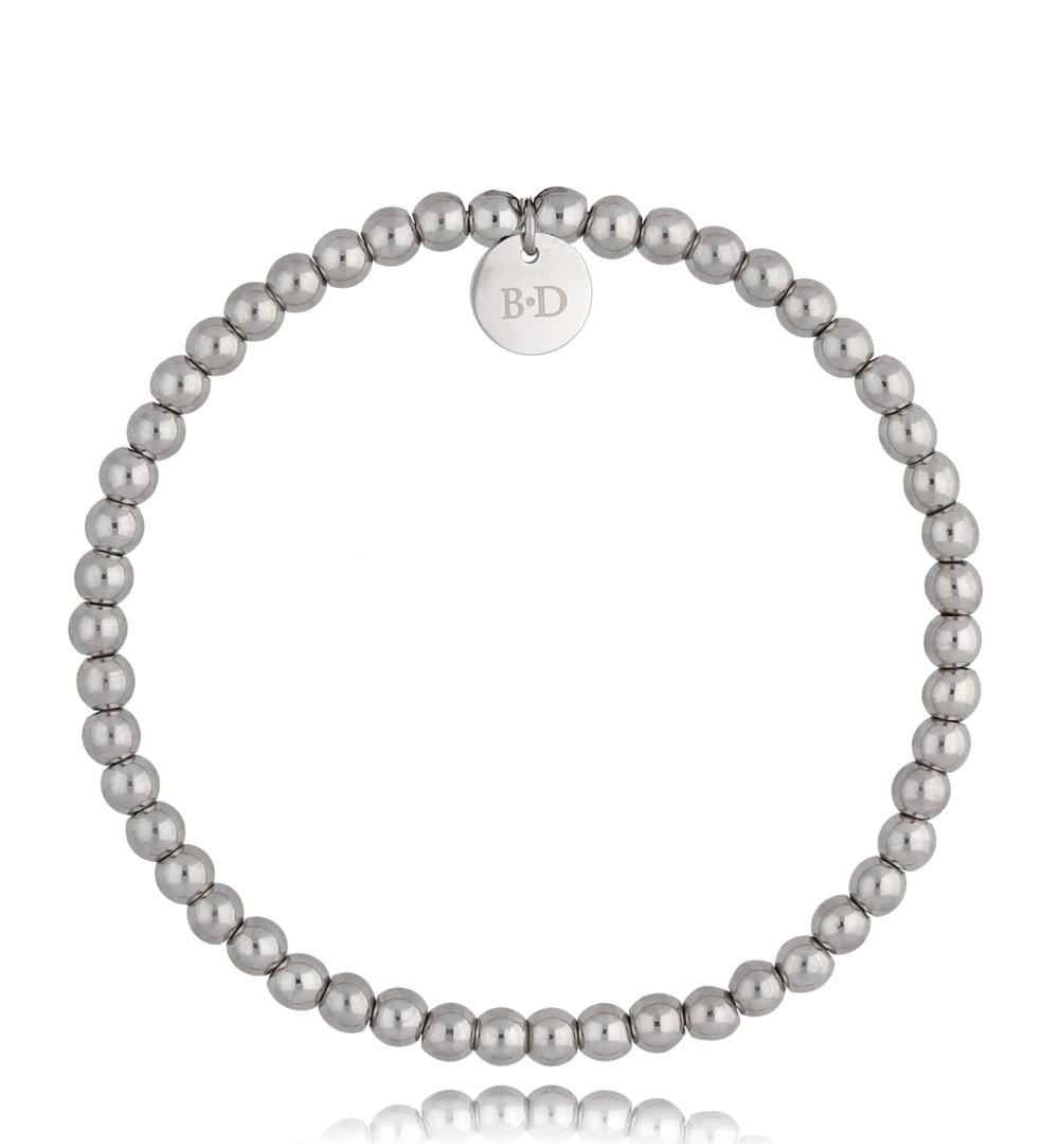 Bransoletka z kulkami srebrna Basic 4 mm BSA0247