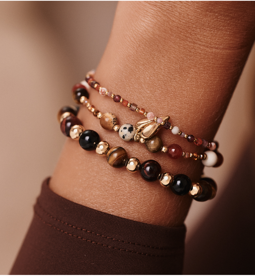 Bransoletka złoto brązowa z tygrysim okiem BSC2239