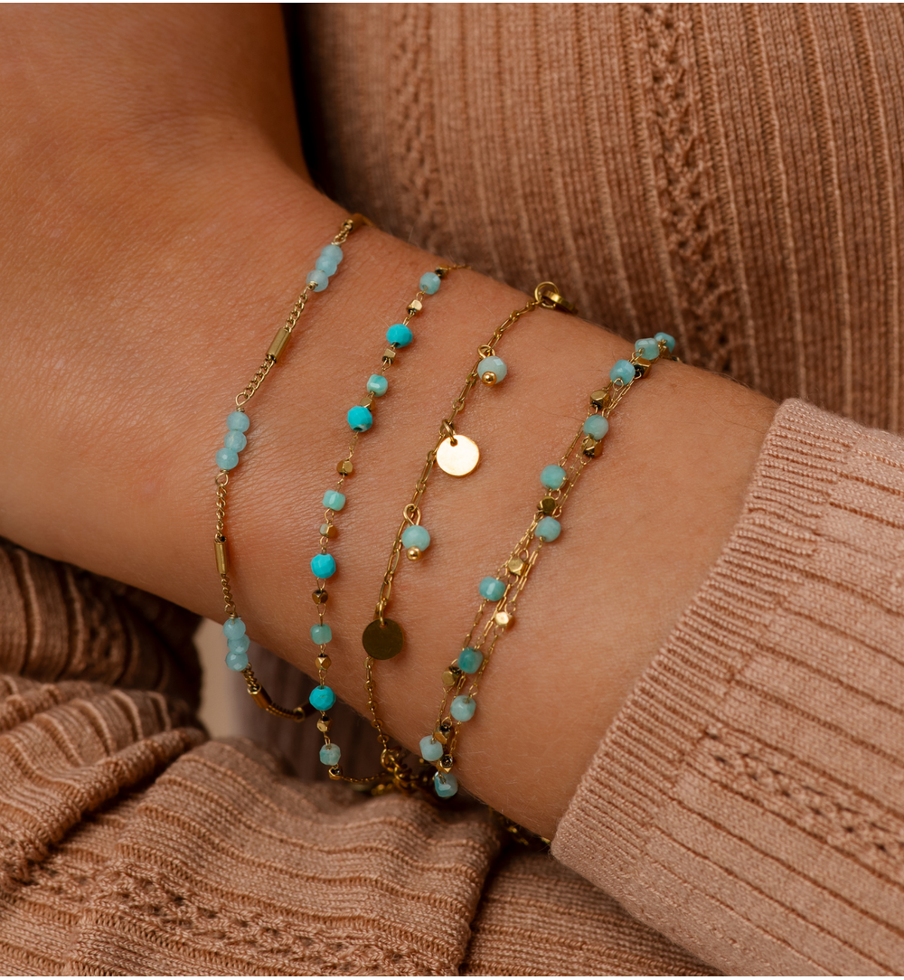 Bransoletka z amazonitami Blessing BPA0477