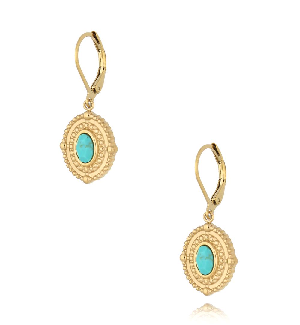 Kolczyki z turkusami Teal KSY0137