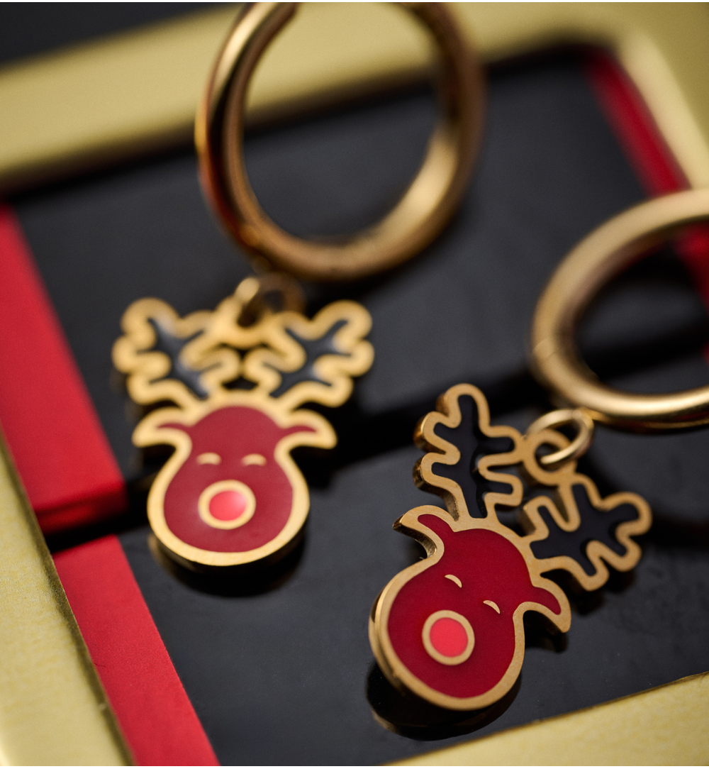 Zestaw świątecznej biżuterii z reniferami ZN0067