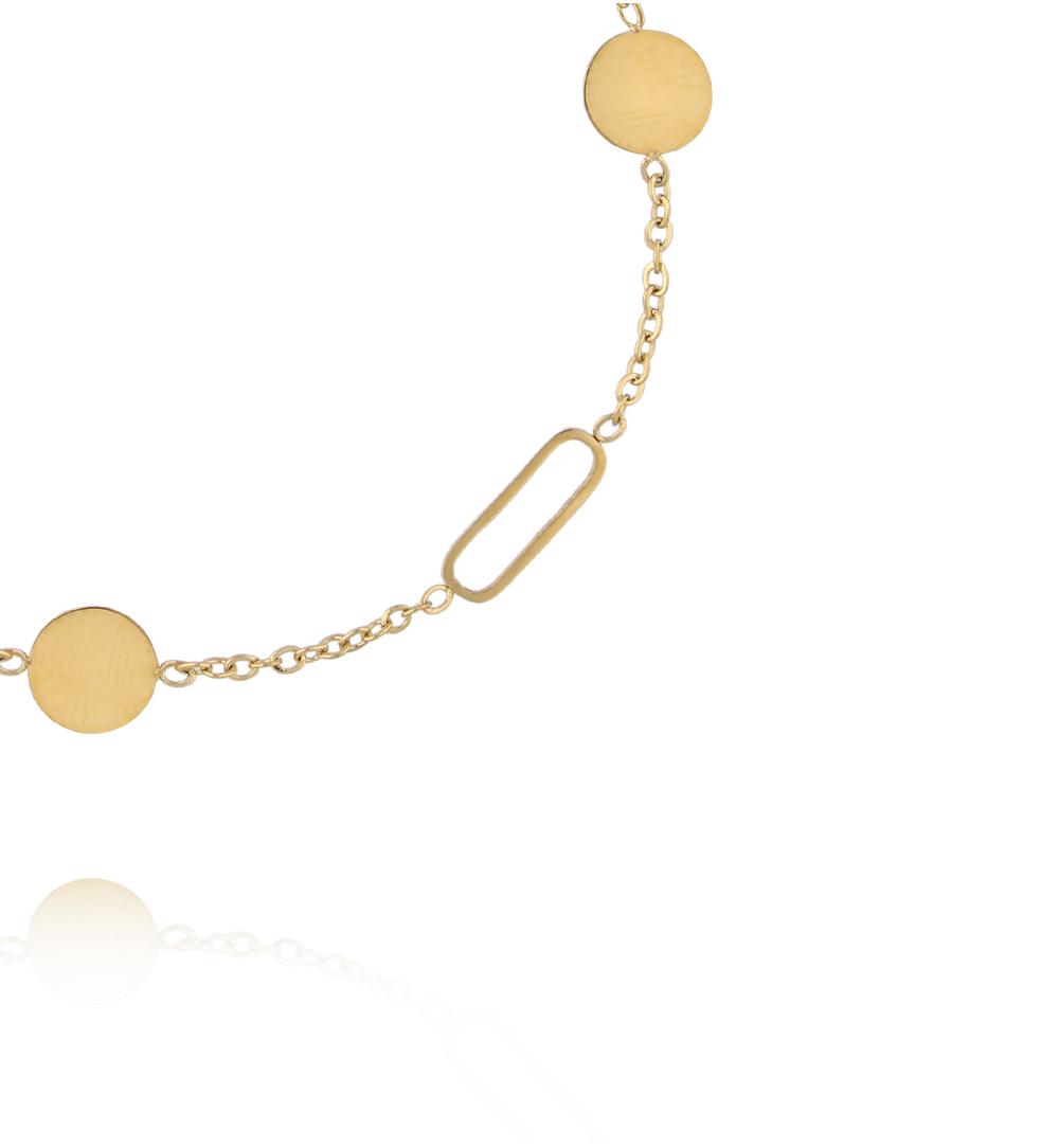 Bransoletka z geometrycznymi detalami złota BEA0073