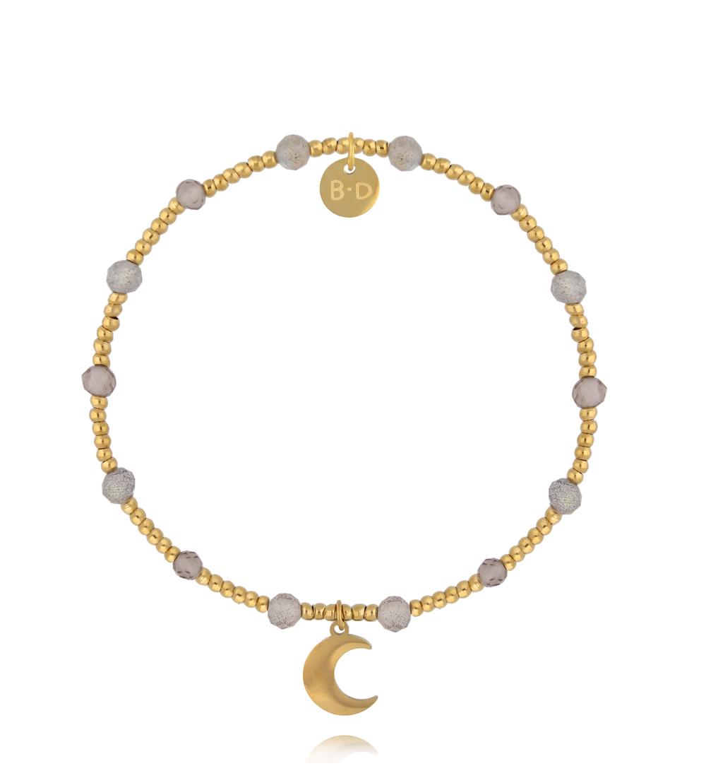 Bransoletka z labradorytami i księżycem BTW3493