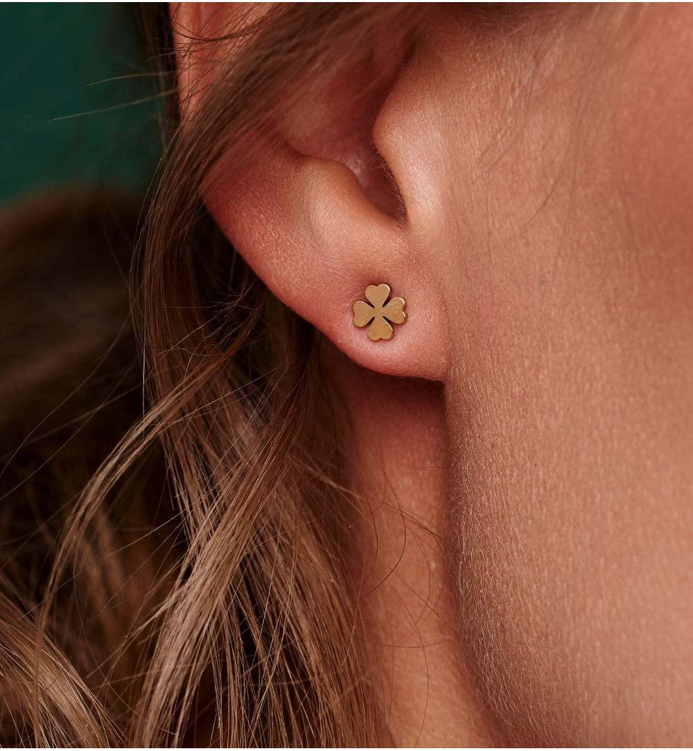 Kolczyki w kształcie czterolistnej koniczynki KSY0549