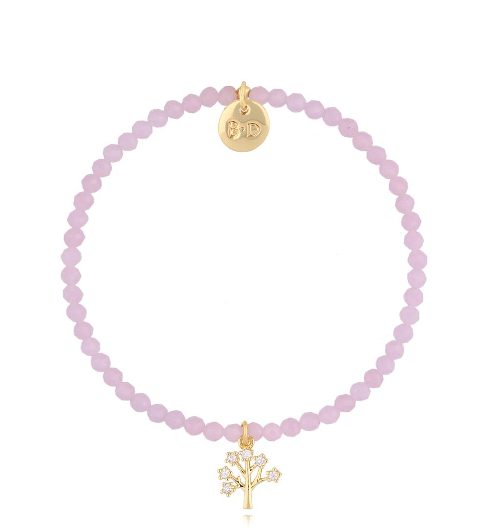 Bransoletka fioletowa z drzewkiem Alfdis BTW1992