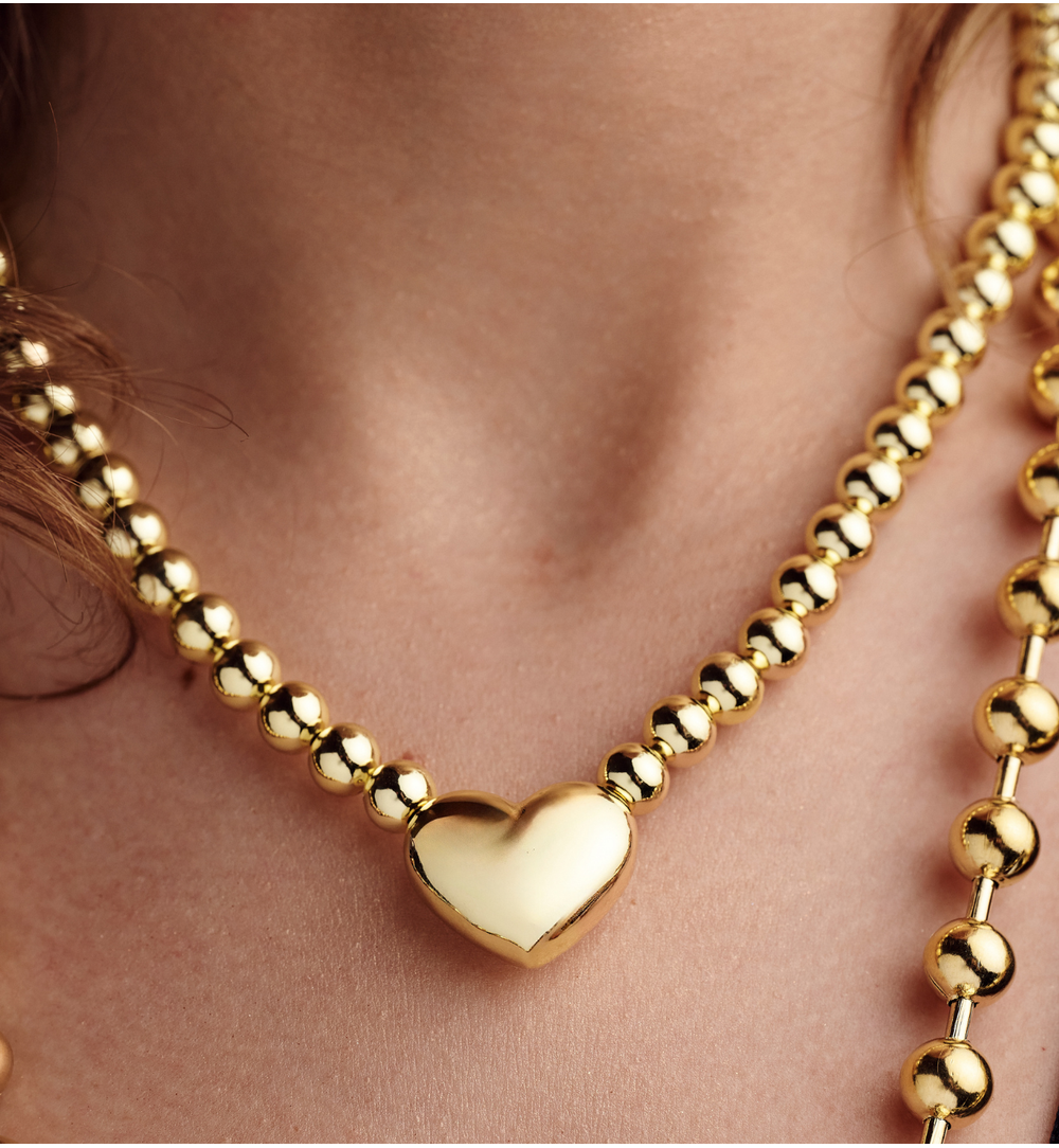 Naszyjnik złoty z  sercem NRG0532