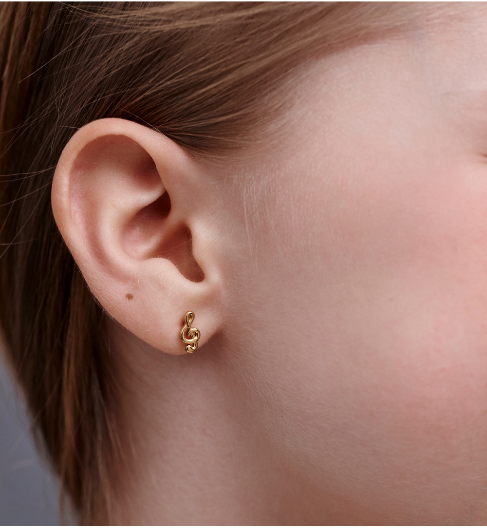 Kolczyki w kształcie klucza wiolinowego KSY0543