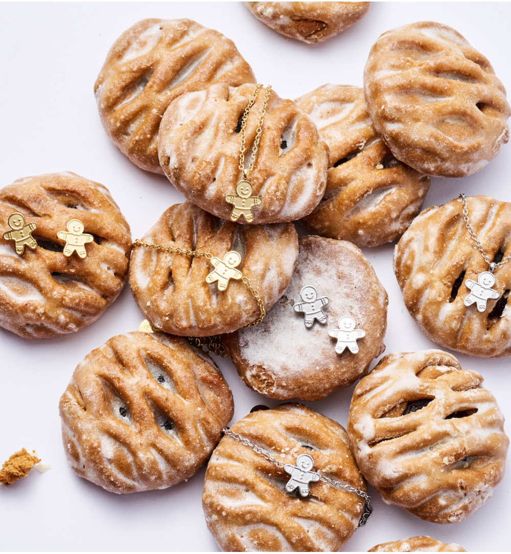 Kolczyki z ciastkiem złote KSA2285