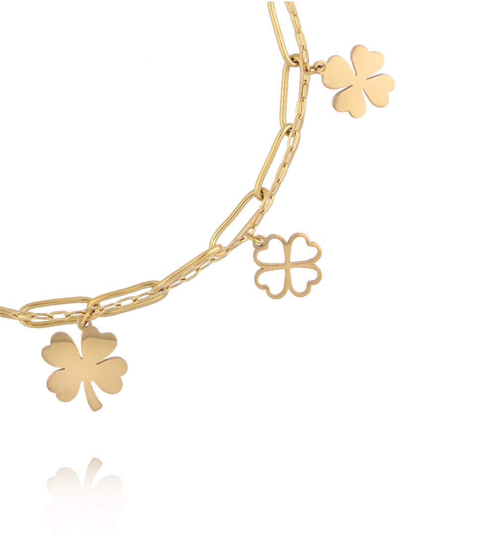 Bransoletka na nogę z koniczynkami BNEA0001