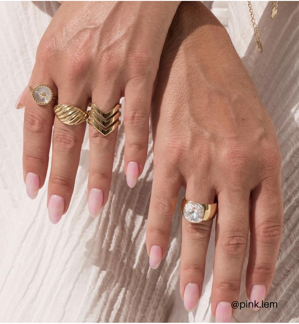 Pierścionek złoty z kryształem Glisser PSA0859