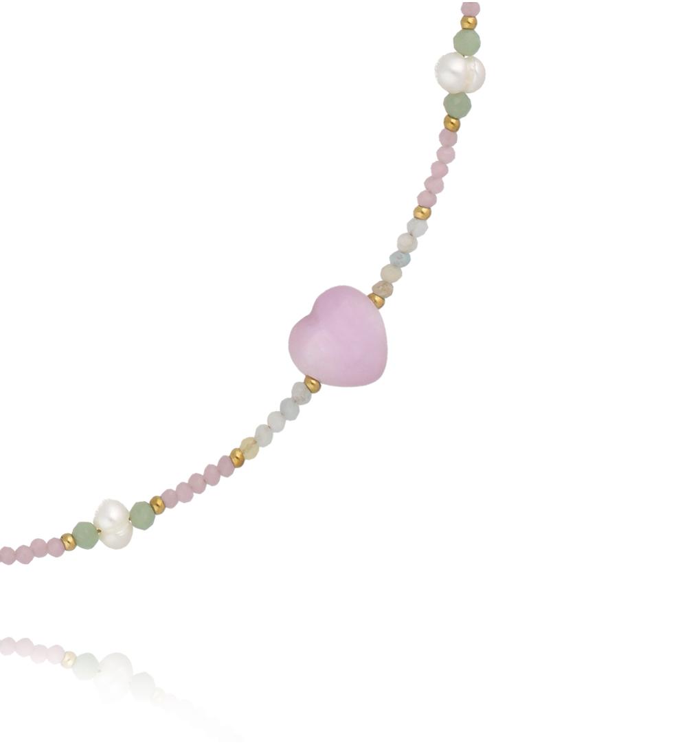 Naszyjnik z morganitami i kunzytami NPA1540