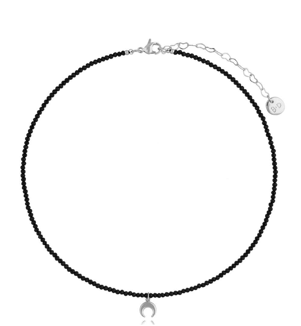 Naszyjnik czarny z księżycem Lifestyle NTW0904