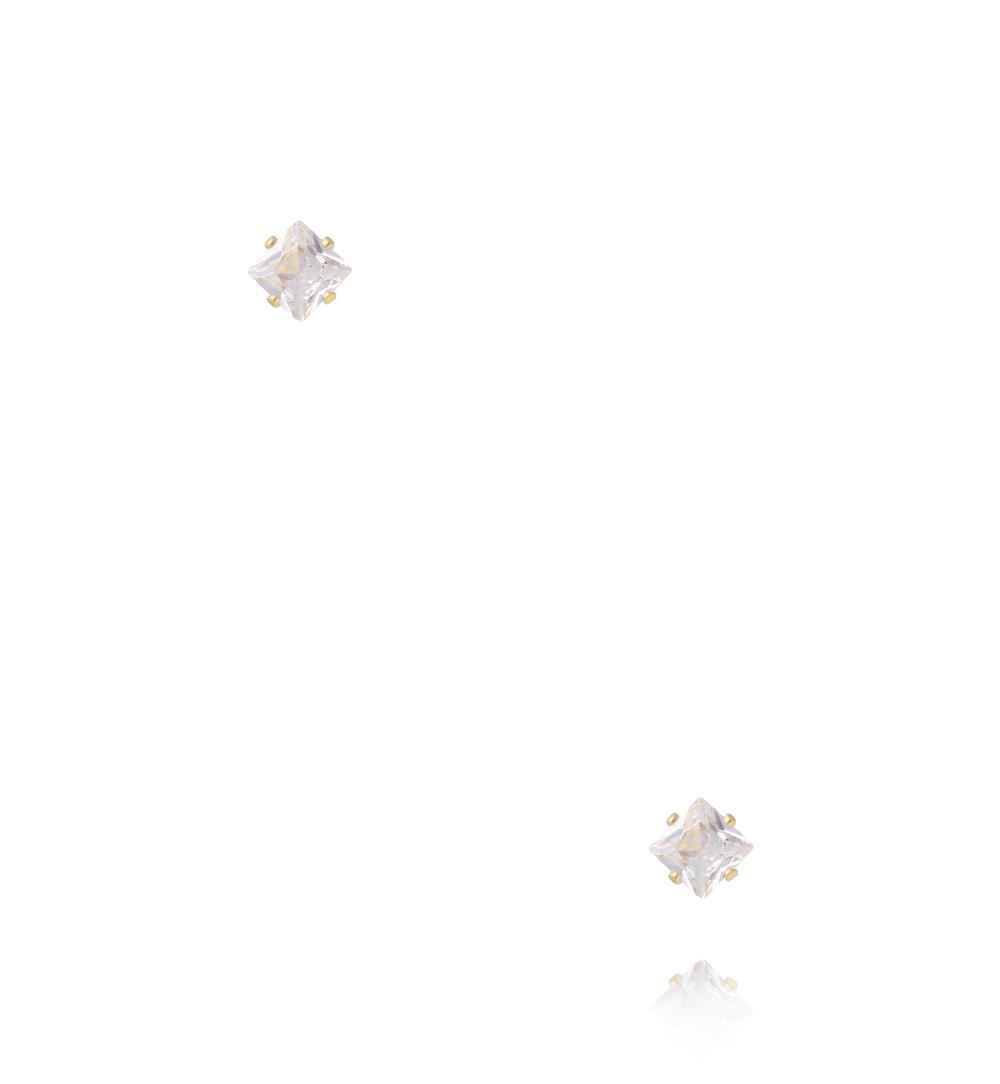 Zestaw kolczyków z geometrycznymi kryształami KMB0053