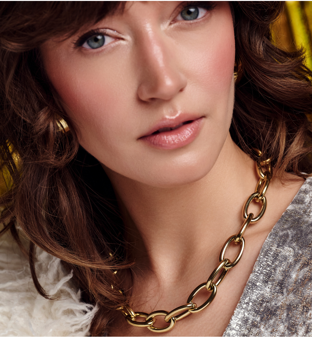 Naszyjnik – złoty łańcuch o masywnych ogniwach NEA0045