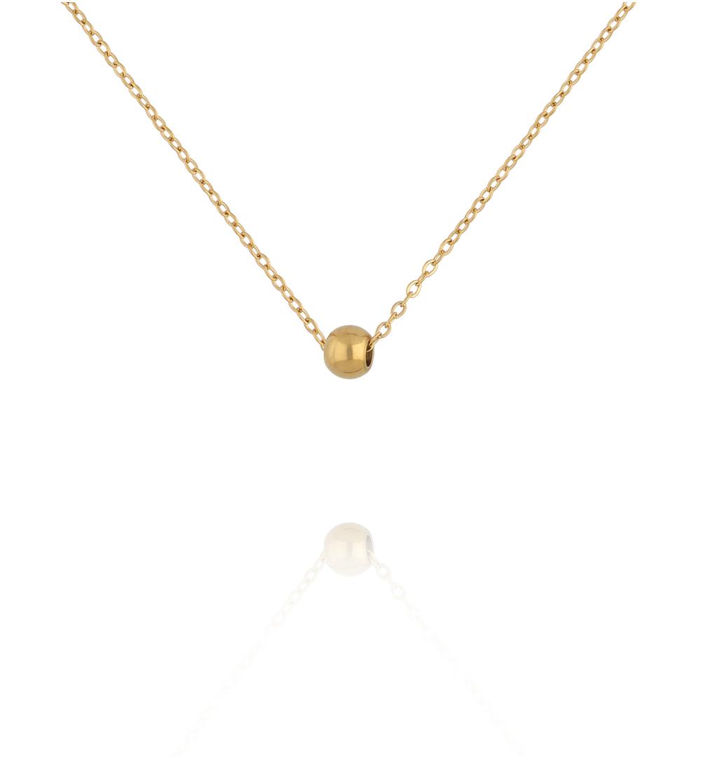 Naszyjnik z delikatnym łańcuszkiem i kulką NSY0798