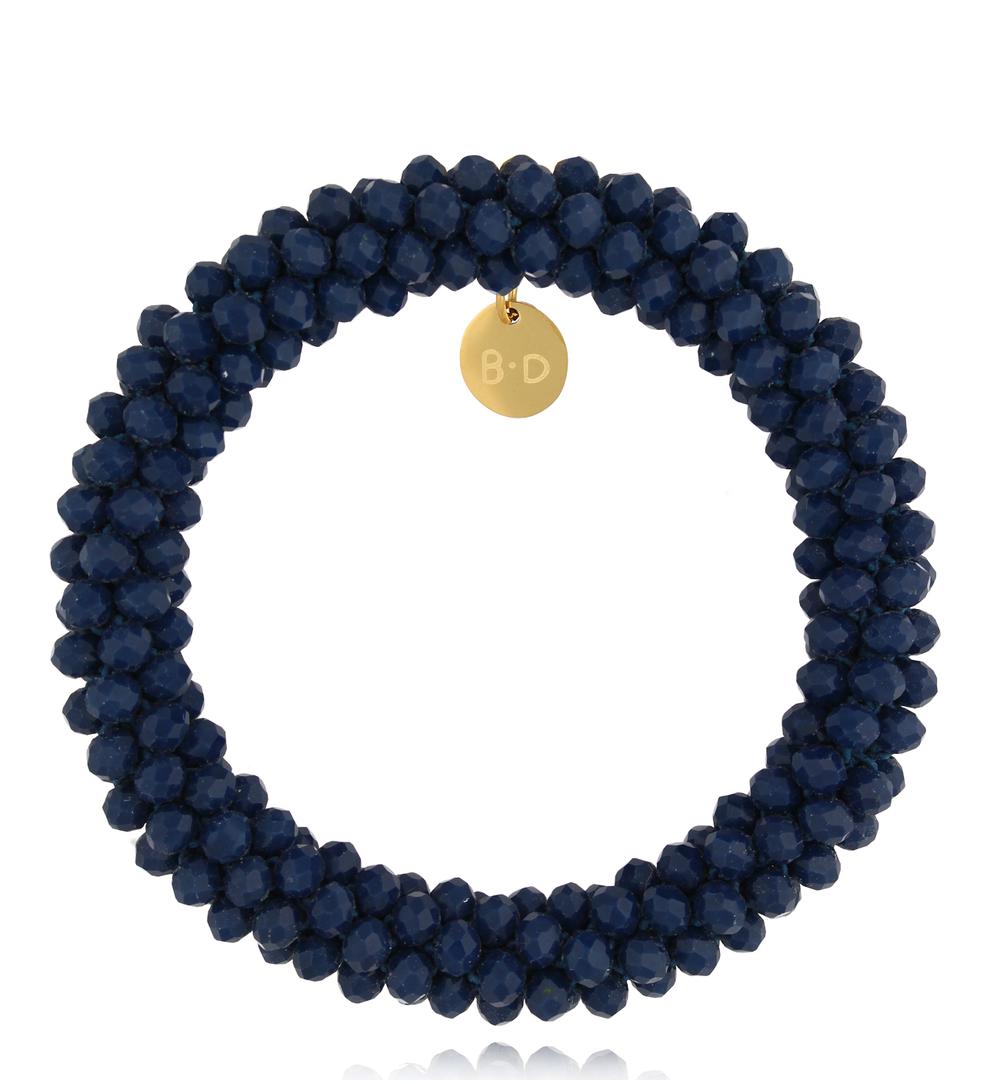 Bransoletka z kryształkami granatowa Luminous BWE0021