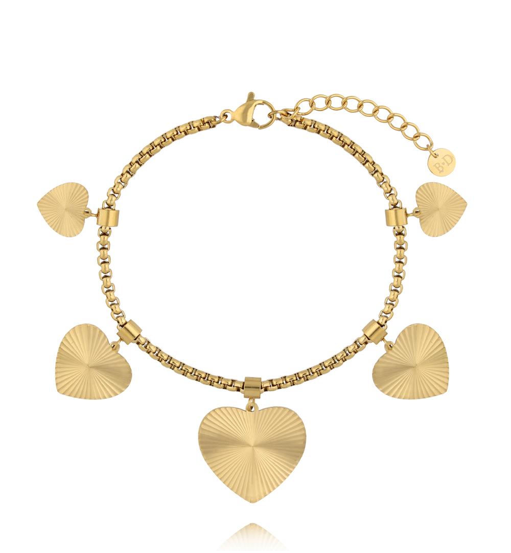 Zestaw biżuterii z motywem serc ZN0124