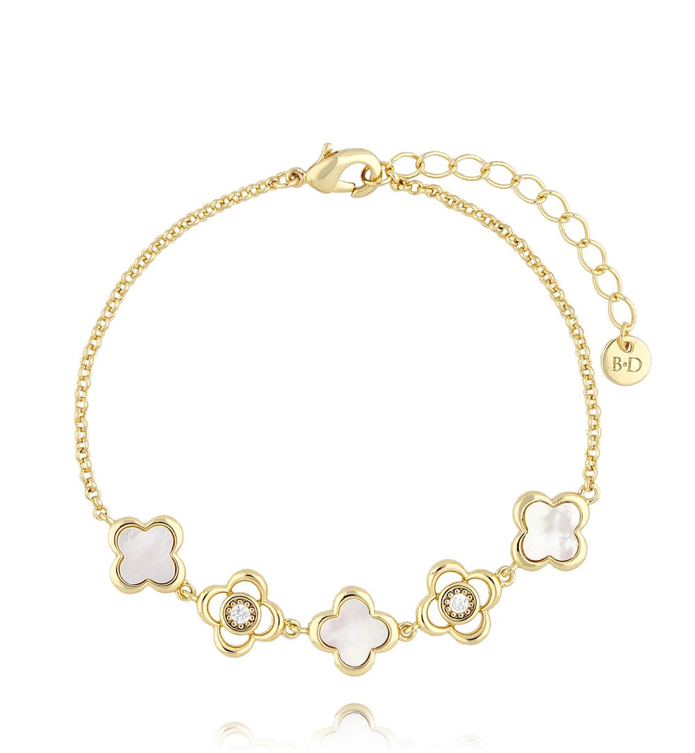 Bransoletka z koniczynkami złota BLU0001