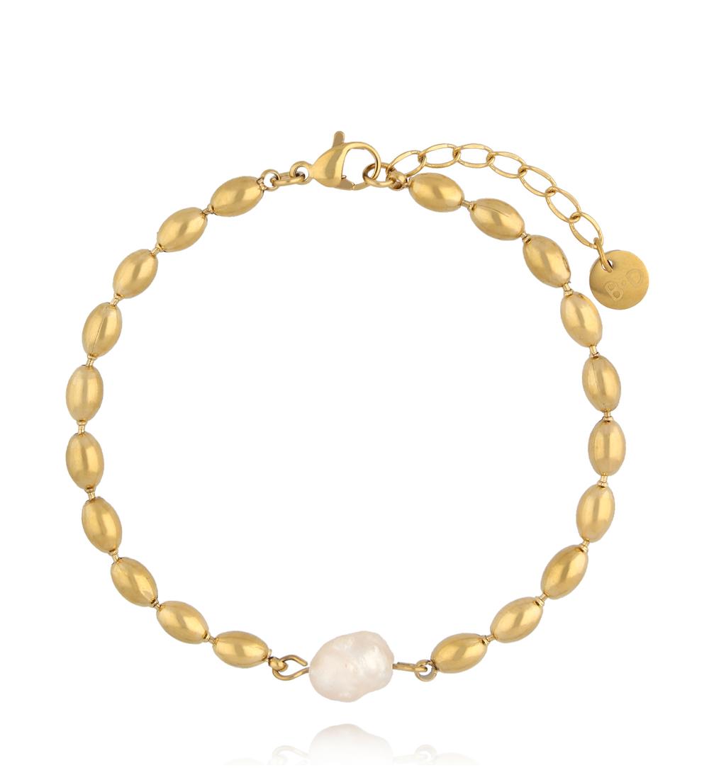 Bransoletka z perłą złota BSY0349