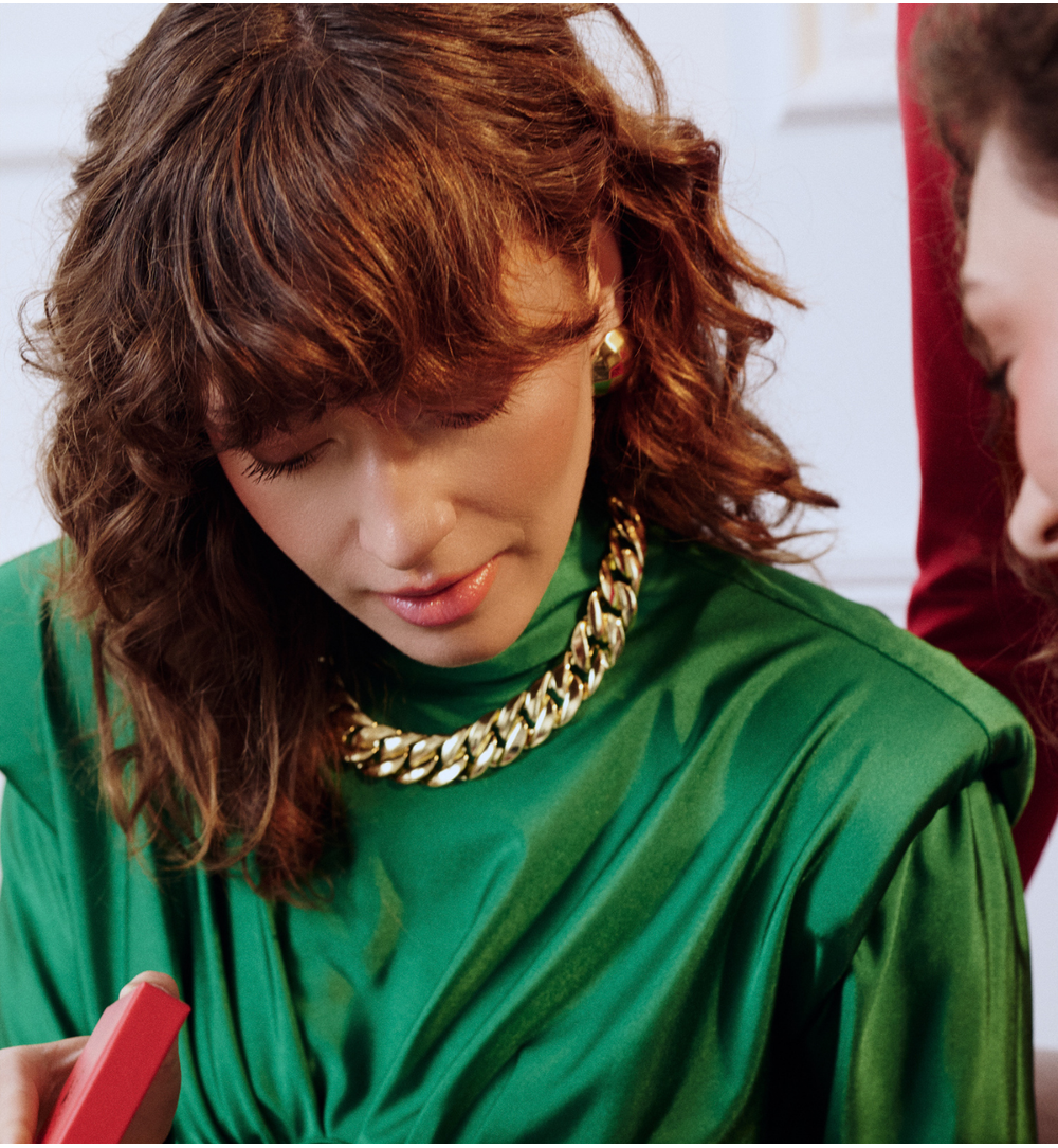 Naszyjnik złoty błyszczący łańcuch Cadillac NRG0490