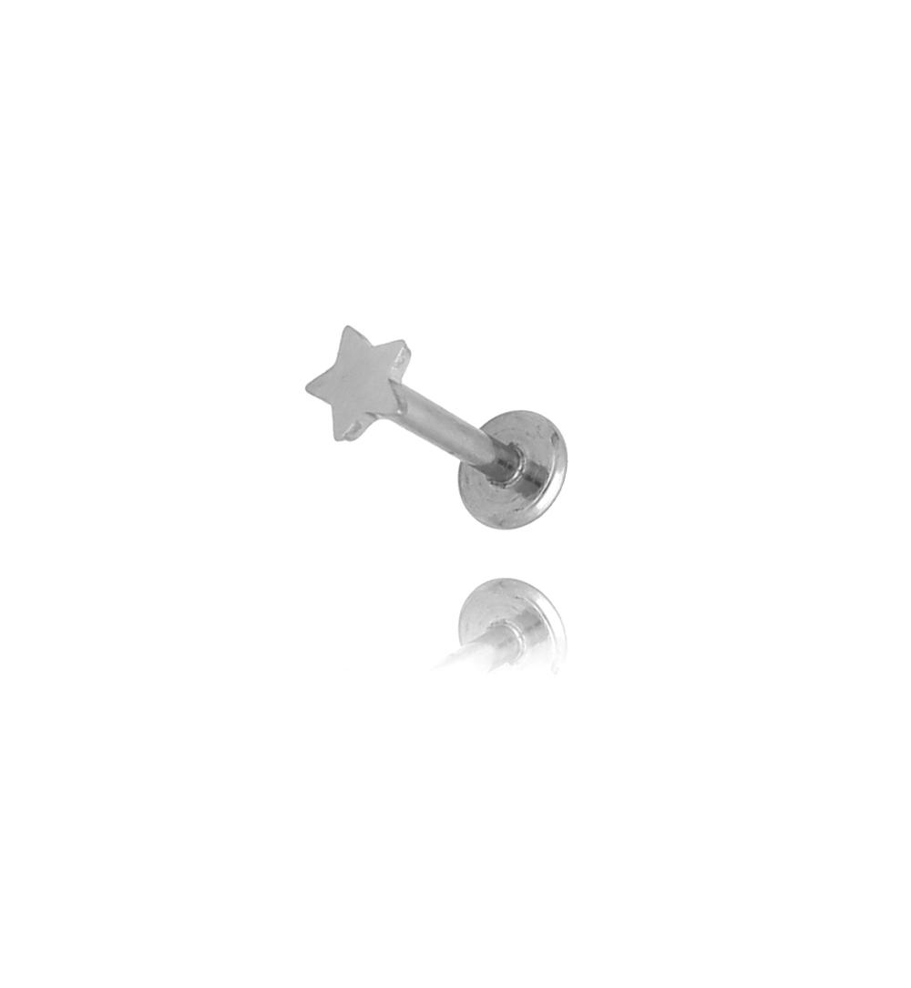 Kolczyk srebrny z gwiazdką Piercing KSA0739