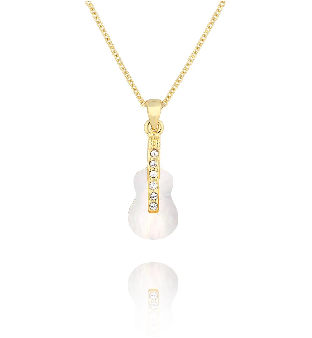 Naszyjnik złoty z gitarą Glam Charms NS0287