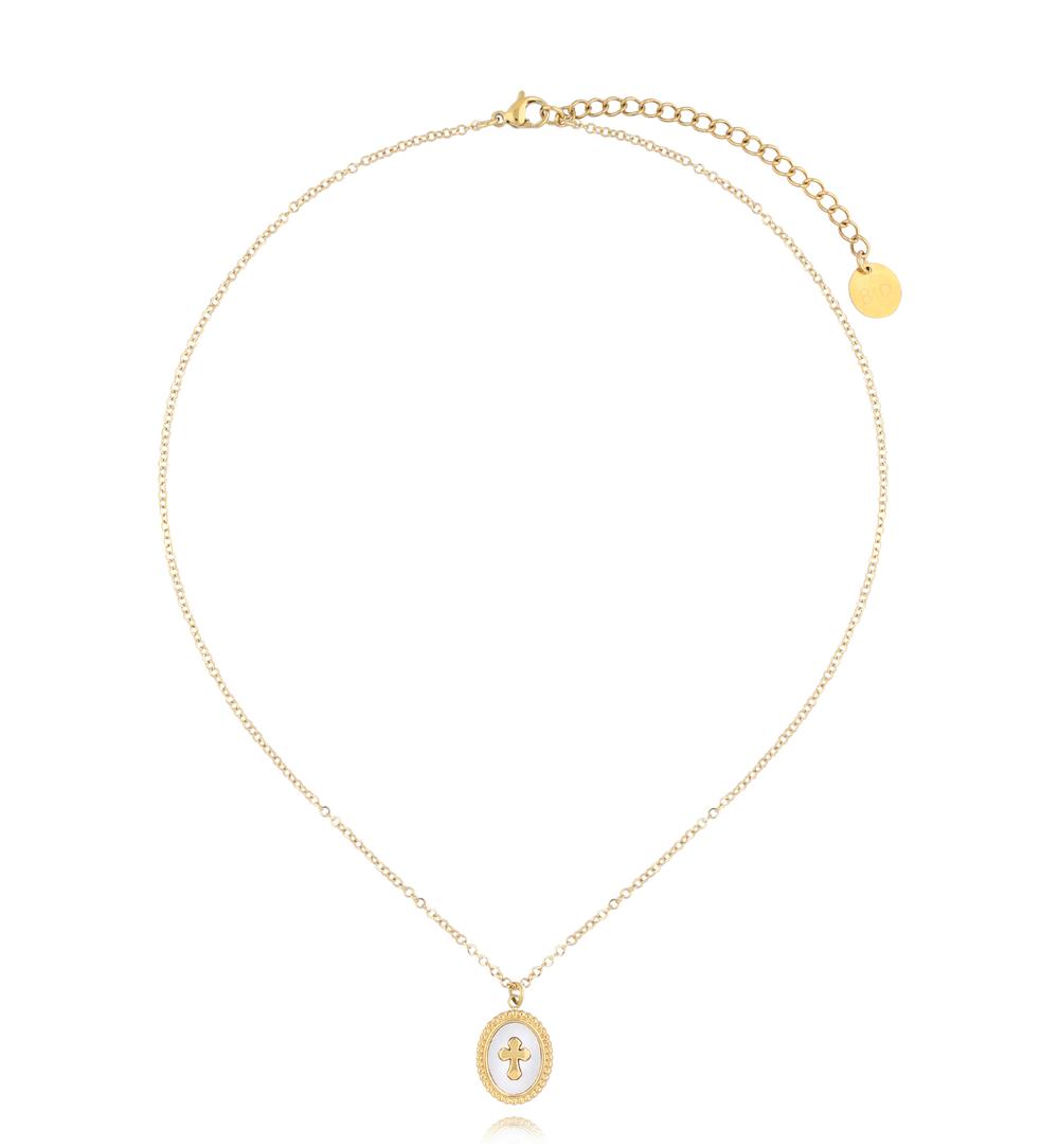 Naszyjnik złoty z krzyżykiem Nuvole NSY0111