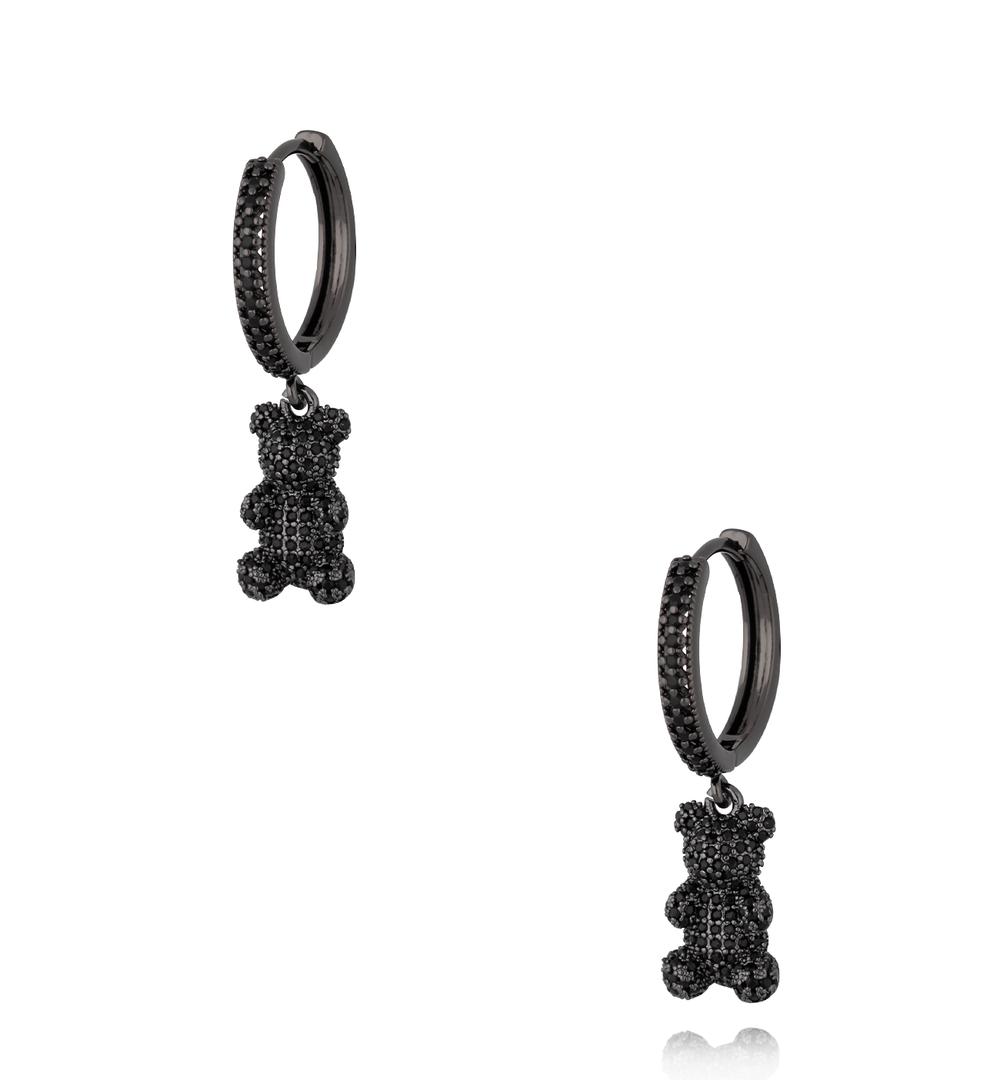 Kolczyki z czarnymi misiami Bears KSS1345