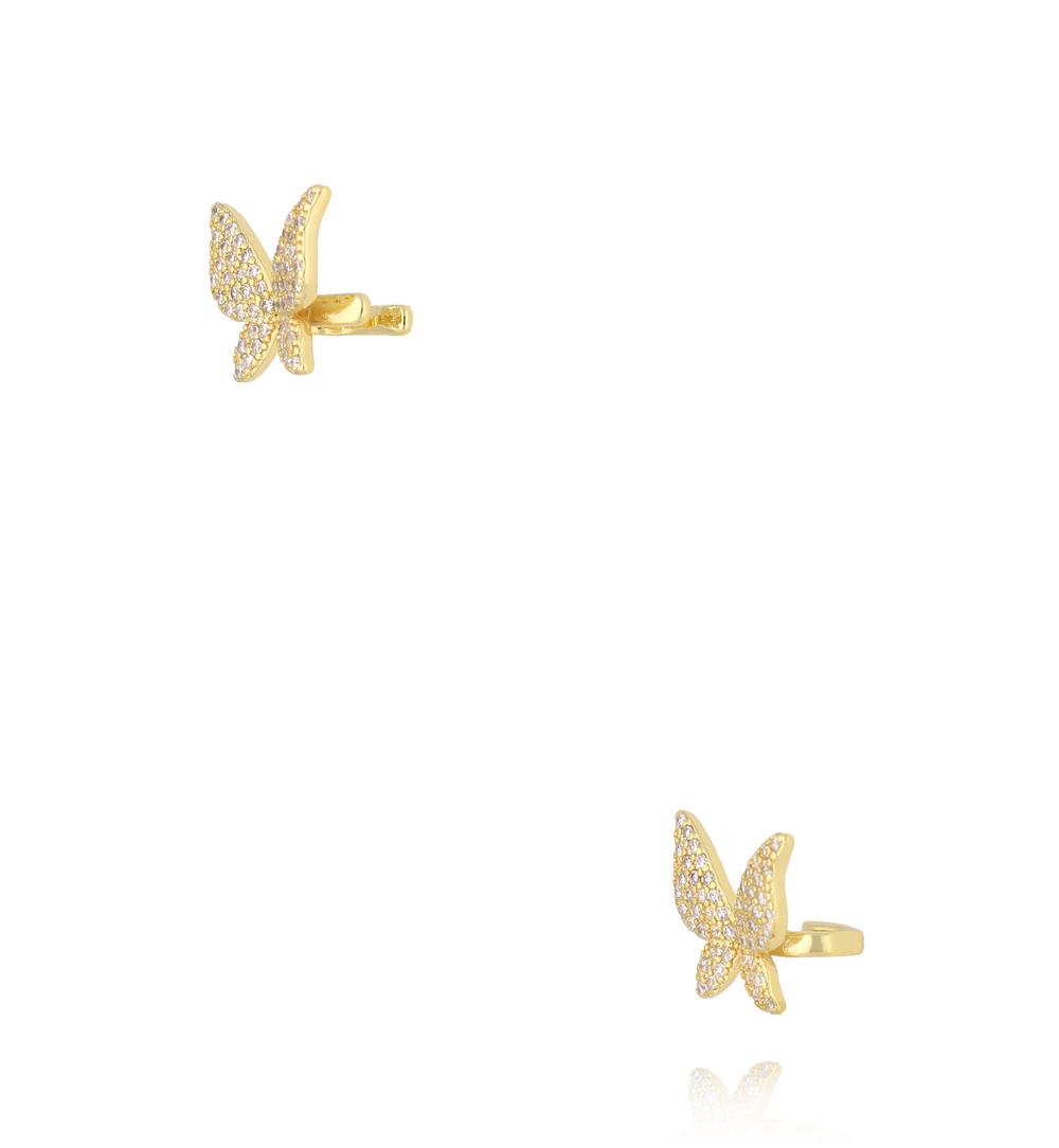 Nausznice motylki złote KSS2183