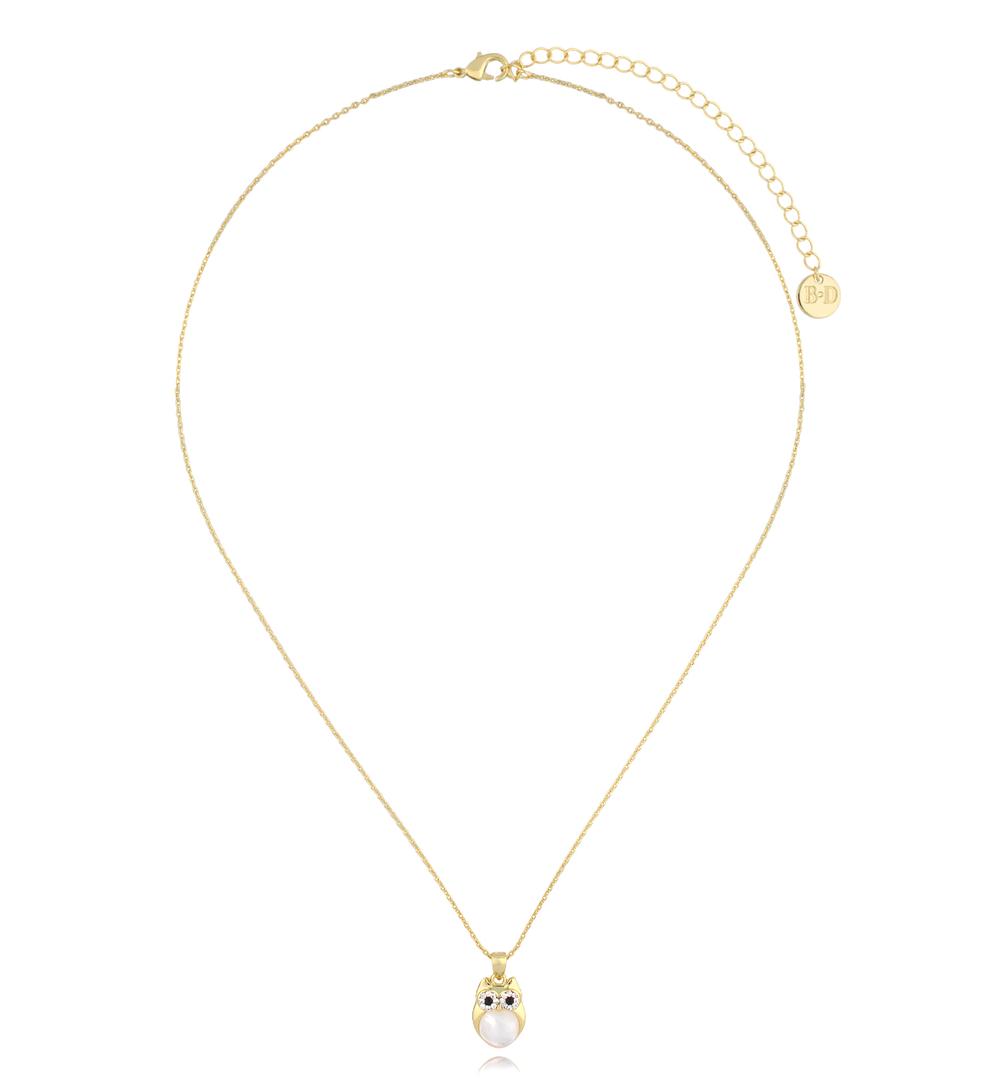 Naszyjnik złoty z sową Glam Charms NS0285