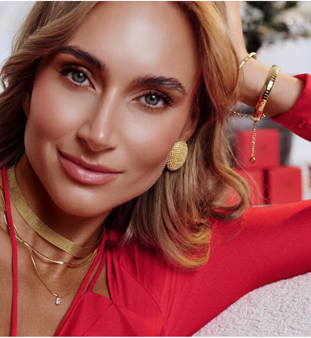 Kolczyki owalne fakturowane złote KSY0390