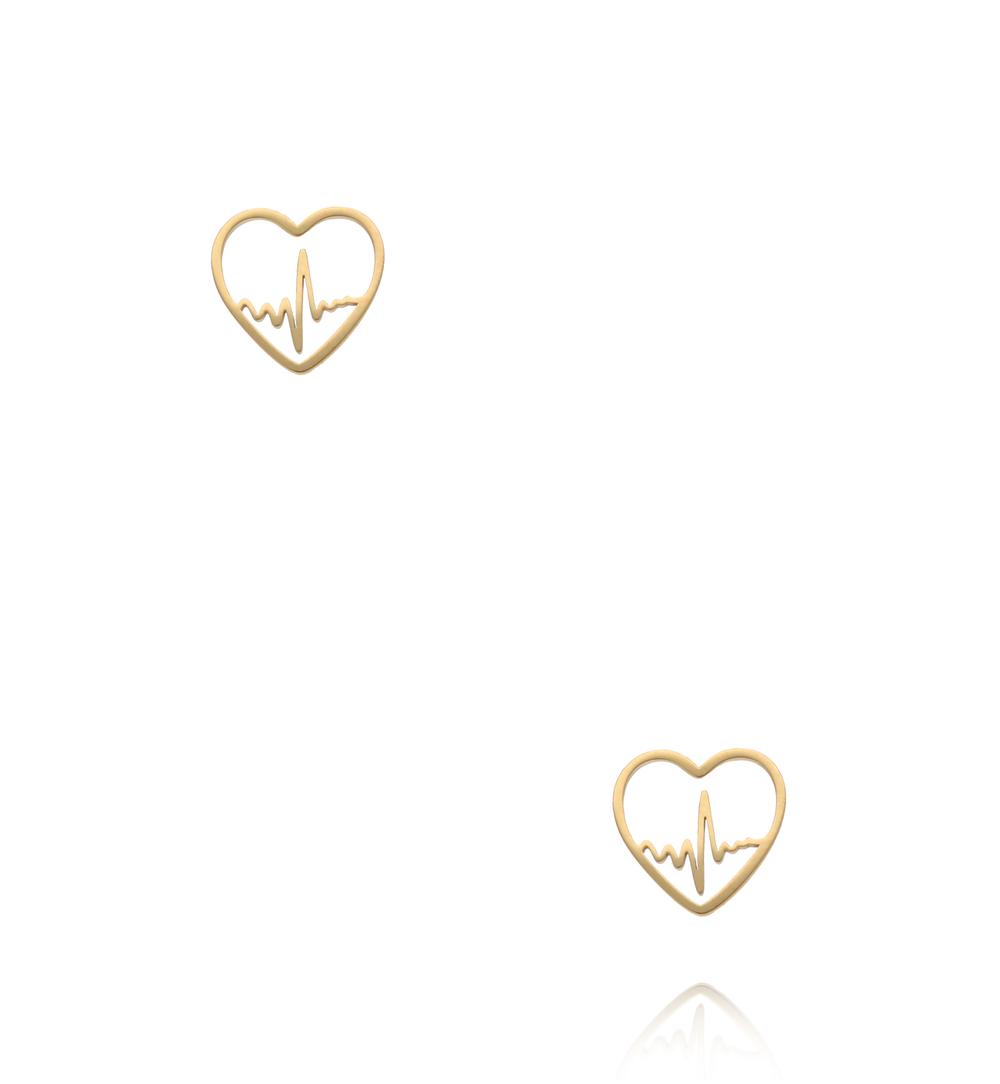 Kolczyki serca z linią życia KSY0626