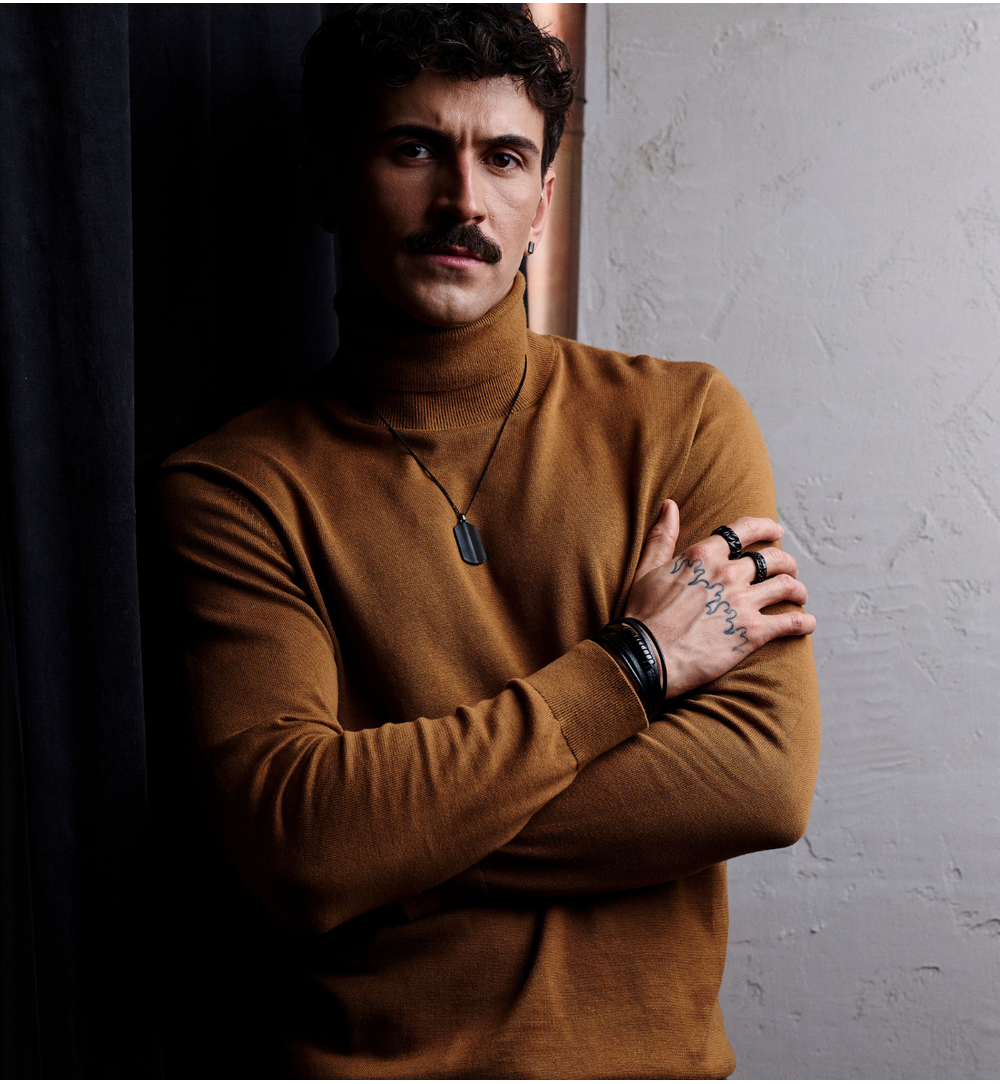 Naszyjnik nieśmiertelnik czarny NMITC0190