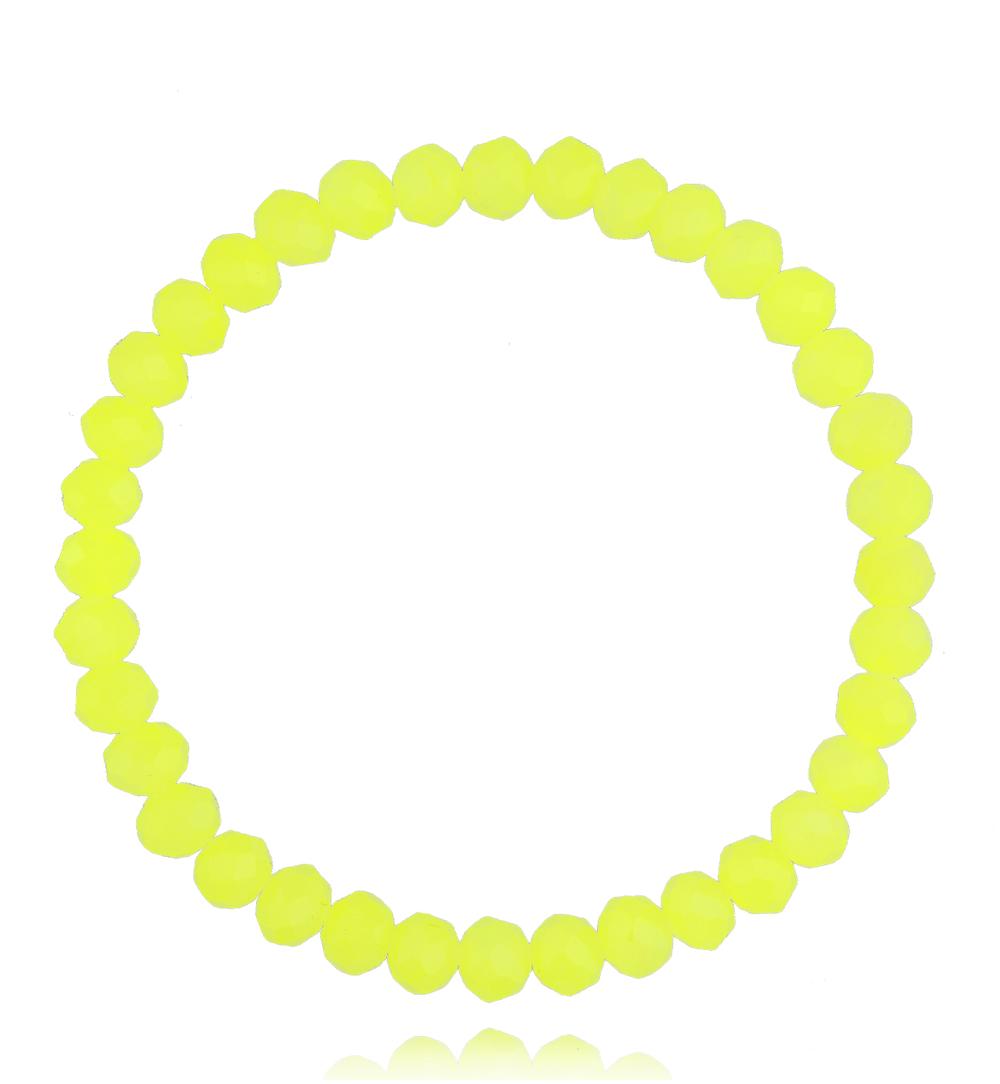 Bransoletka z zielonymi neonowymi kryształkami Luminous Crystal 6 mm BCY0261