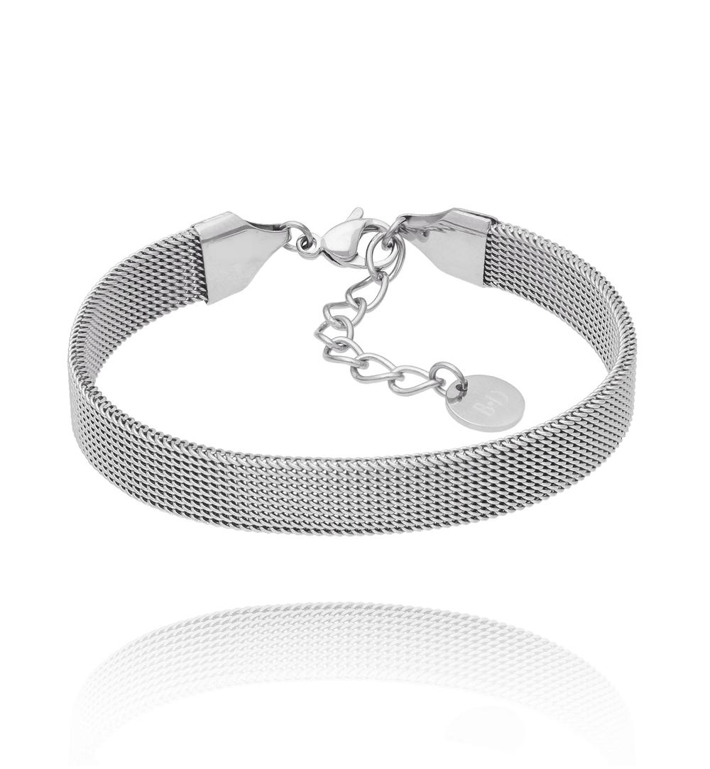 Bransoletka srebrna zapinana Chic Stainless BSA0654