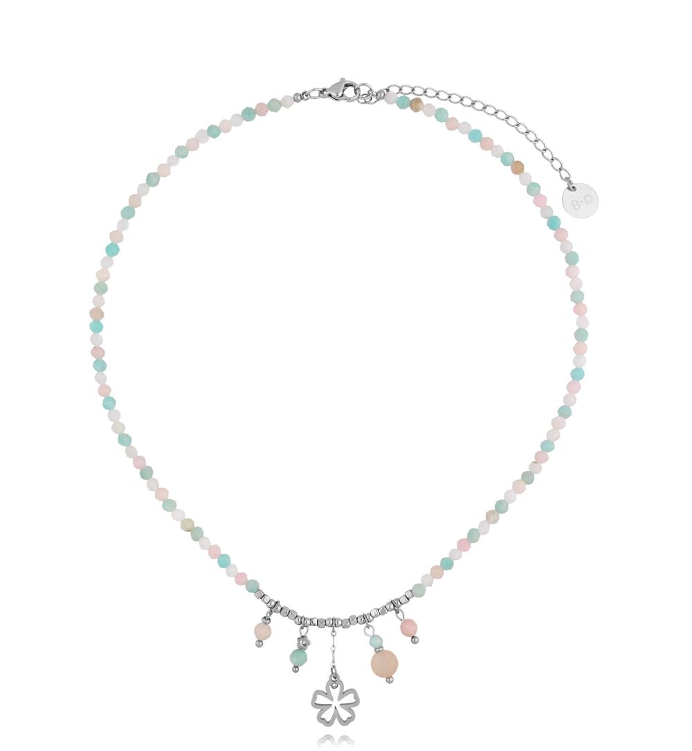Naszyjnik z amazonitami i zawieszkami Sparkle NTW1295