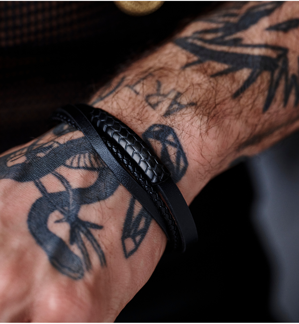 Bransoletka męska skórzana Agatocle BMITC0763