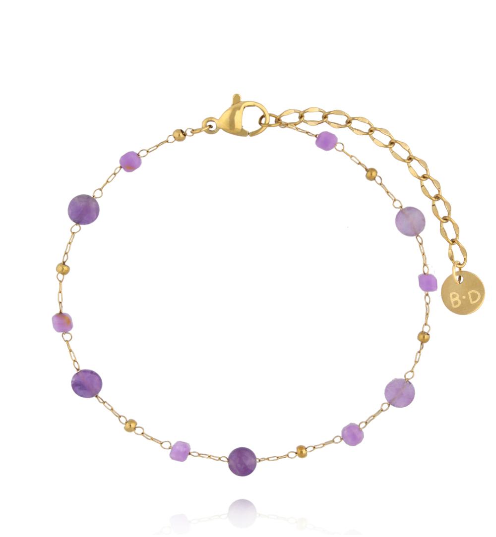 Bransoletka z ametystem i fosforytem BPA0608