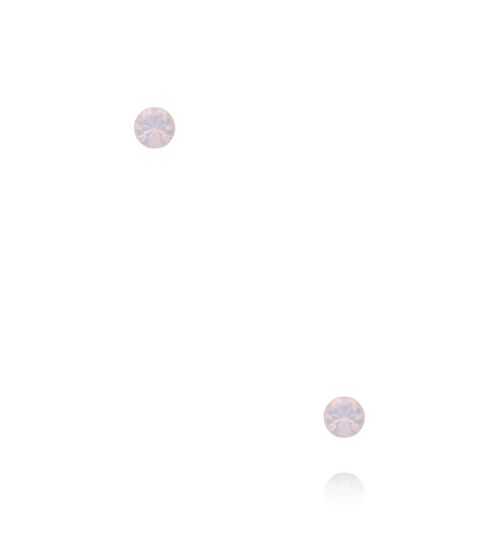 Kolczyki z różowym kryształem w srebrnej oprawie KCA0171