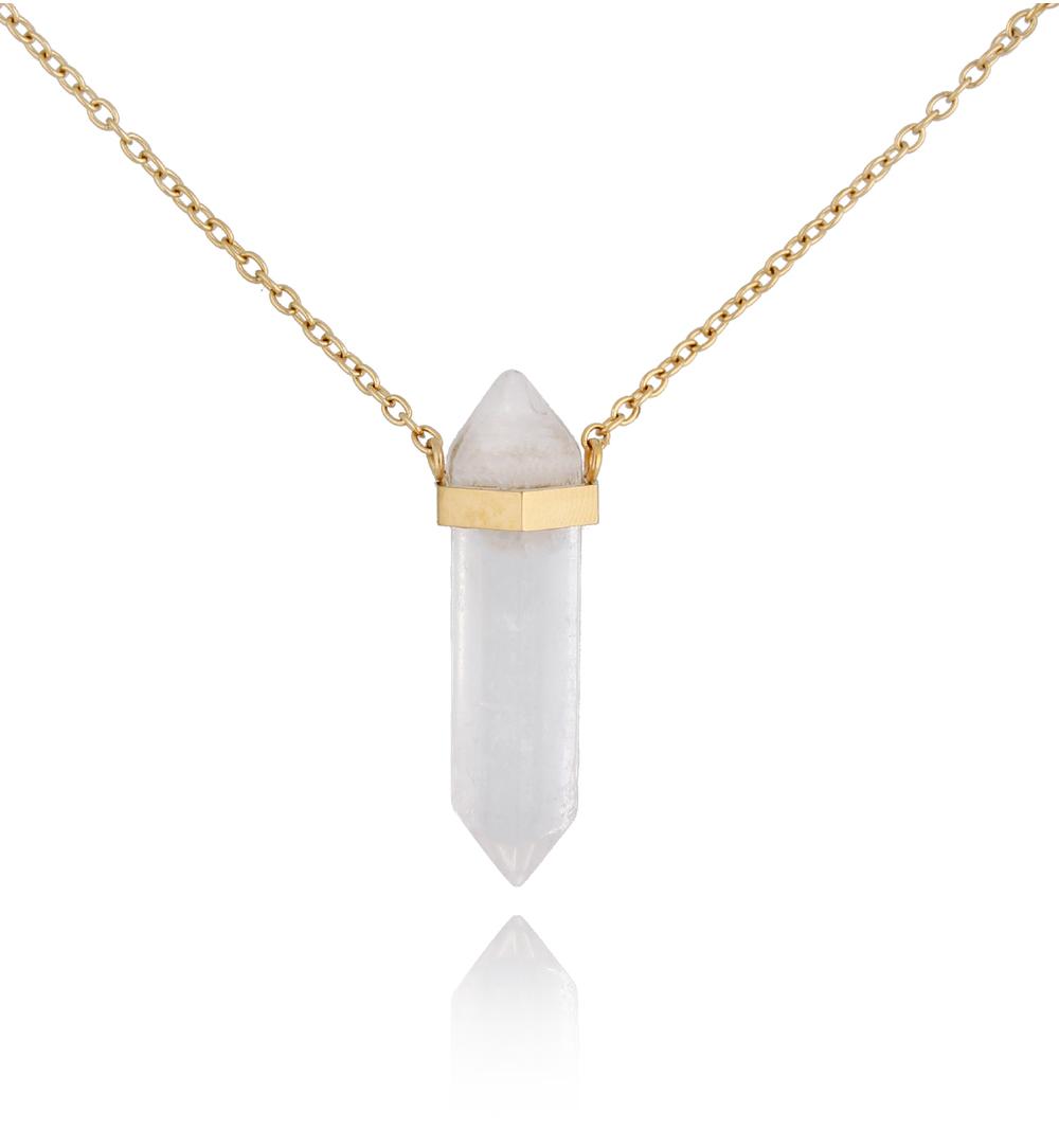 Naszyjnik z kryształem górskim Summer Breeze NLB0179