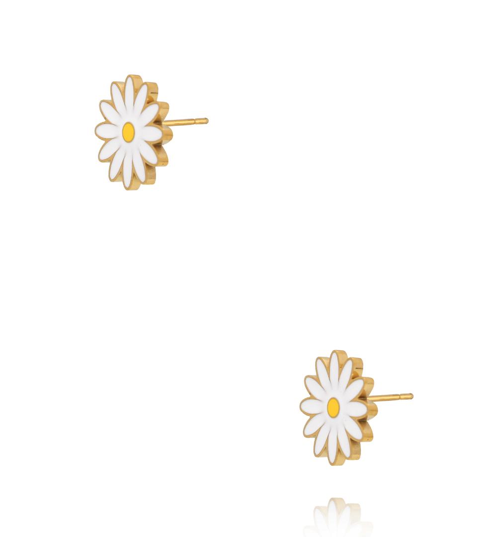 Kolczyki wkrętki w kształcie stokrotek KSY0686